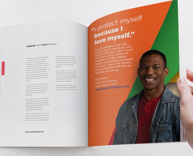 know your HIV Status magazine mockup